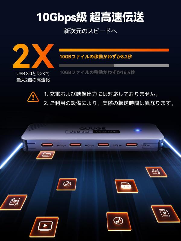 10Gbps USB C ハブ 4ポート US...の紹介画像3