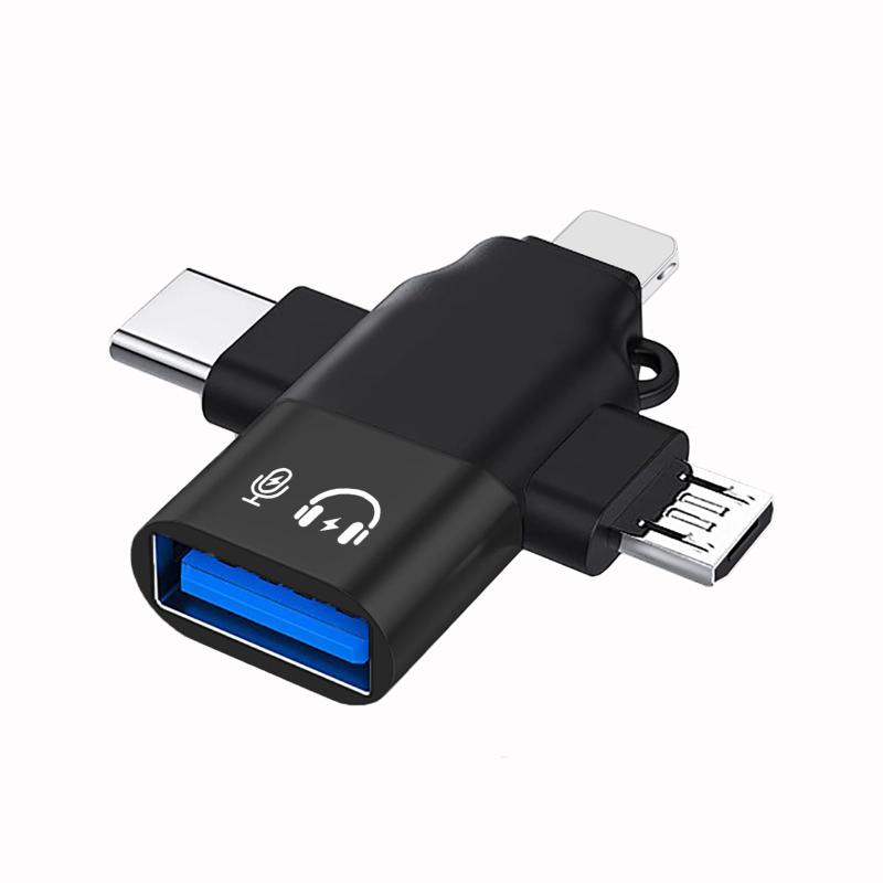 OTG変換アダプタ3 IN 1 5 Gbps高速データ転送Type C、USB-Micro B to USB-A 3.0…