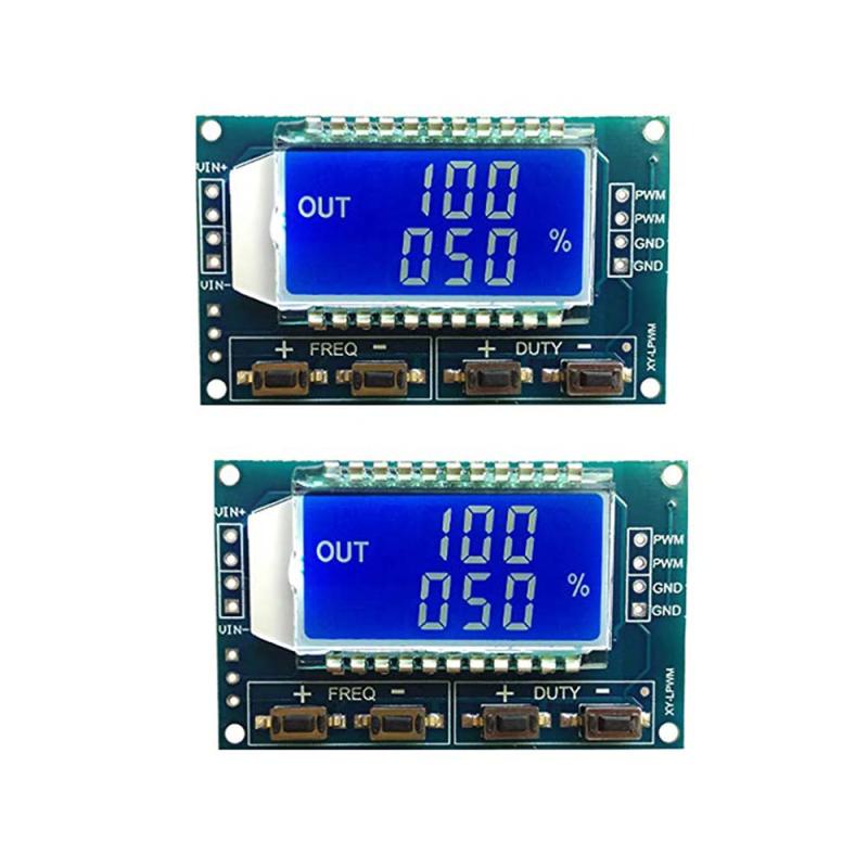 2PCS LCDディスプレイPWMパルス周波数デューティサイクル調整可能なモジュール方形波矩形波信号発生器