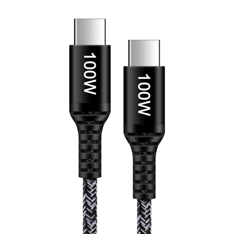 USB Type Cケーブル 100W PD対応 急速充電 E-markerチップ搭載 USB-C to USB-C ケーブル 高耐久 ナイロン編み タイプc 充電ケーブル 高速データ転送 iPhone16 iPhone15 Macbook Pro/Ai