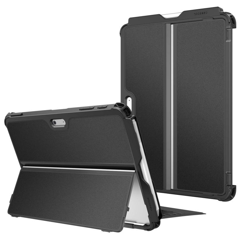 for Microsoft Surface Go 4 / 3 / 2 / 1 2023/2021/2020/2018 10インチ ケース タイプカバー ソフトTPU ペンホルダー付き 全面保護型 スタンド保護機能 キックスタンドケース 軽量 薄型 耐衝