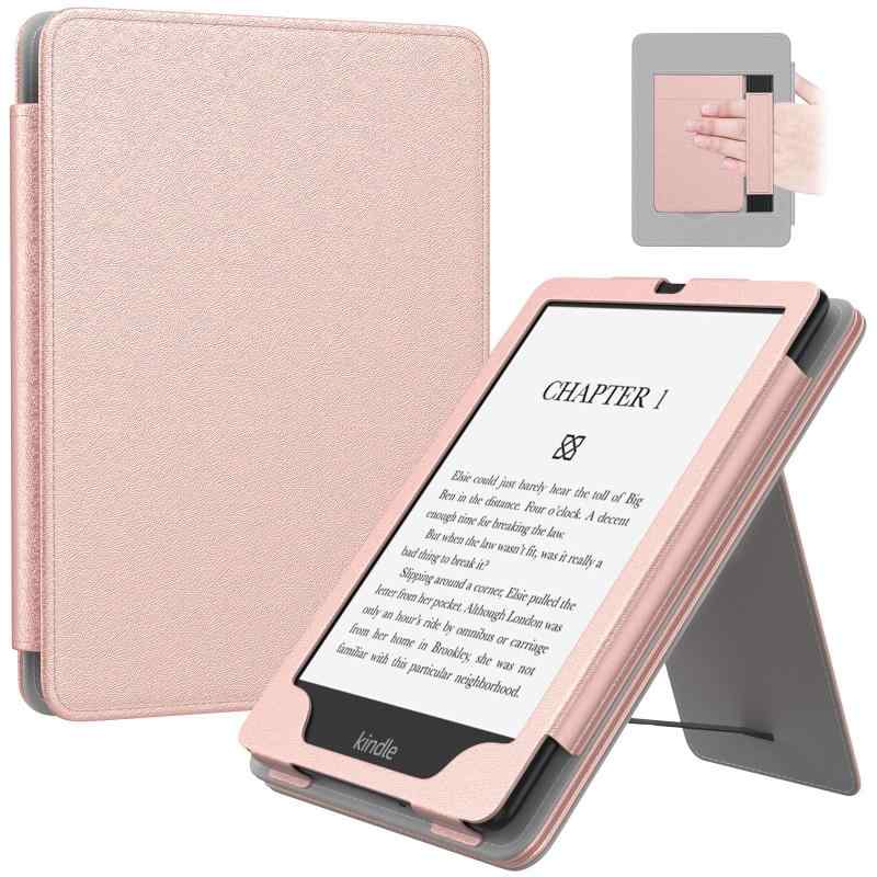 Kindle Paperwhite 2024/2021 ケース 第12世代/第11世代 専用保護カバー キンドルペーパーホワイト 2024/2021モデル Kindle Paperwhite 7インチ用全面保護ケース スタンドケース 手ホルダー付き 軽
