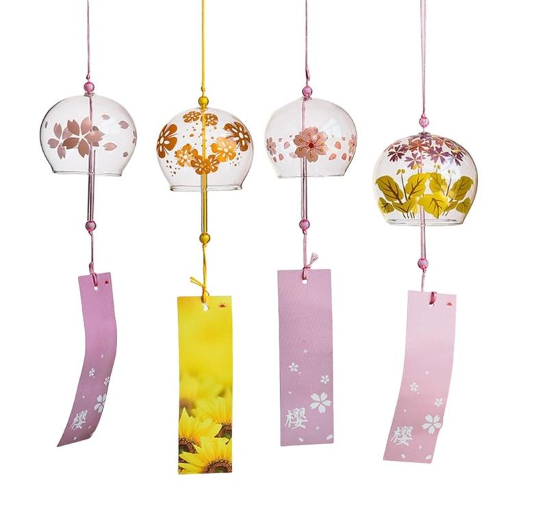 風鈴 セット ガラス風鈴 音色よい 手作り風鈴 おしゃれ 雰囲気作り 夏の風物詩 インテリア 誕生日 記念日 プレゼント 窓・屋根飾り 室内外兼用