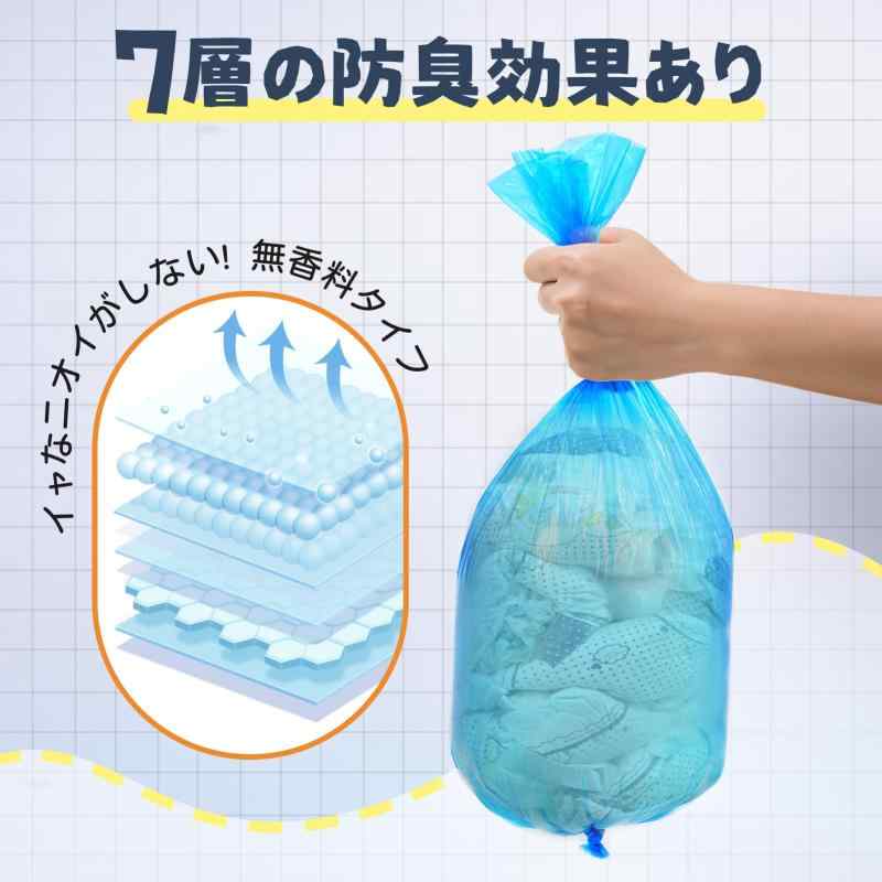 おむつゴミ箱 互換 ポイテック 旧型ポイテック ニオイポイのカートリッジ 使用可能 7層防臭 厚み0.03mm 長さ8M (ブルー, 8個入)