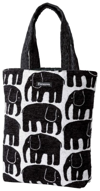 丸眞 トートバッグ マチ付 Finlayson/フィンレイソン エレファンティ H35×W33×D8.5cm(持ち手含めず) エレファンティ/ブラック ゴブラン織り 母の日 誕生日 プレゼント ギフト 6105008400
