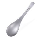チタンスプーン レンゲスプーン 食器 浅め 調理器具 チタン 軽量 錆びない 割れない つや消し仕上げ 収納バッグ付き (15.5cm(S)スプーン (小))Ti1067T