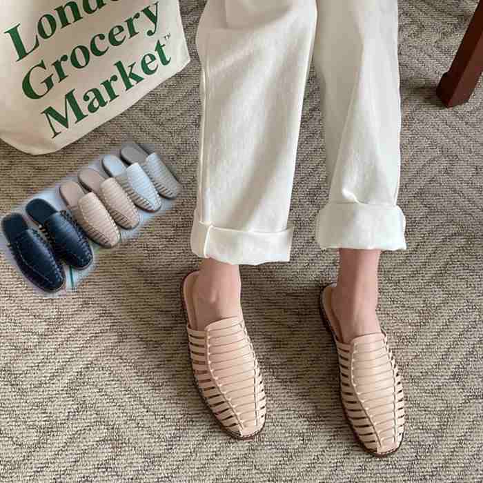 フラットサンダル ミュール フラット レディース スリッパ 黒 ブラック 白 ホワイト ベージュ