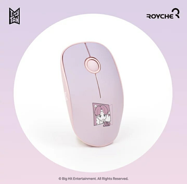 TinyTAN �磻��쥹�ޥ��� Purple �� �ڹ� �ڹ񻨲� �ǥ������ �Ρ��ȥѥ����� �ޥ��� PC BTS WIRELESS MOUSE RM Jin SUGA j-hope Jimin V JungKook ����