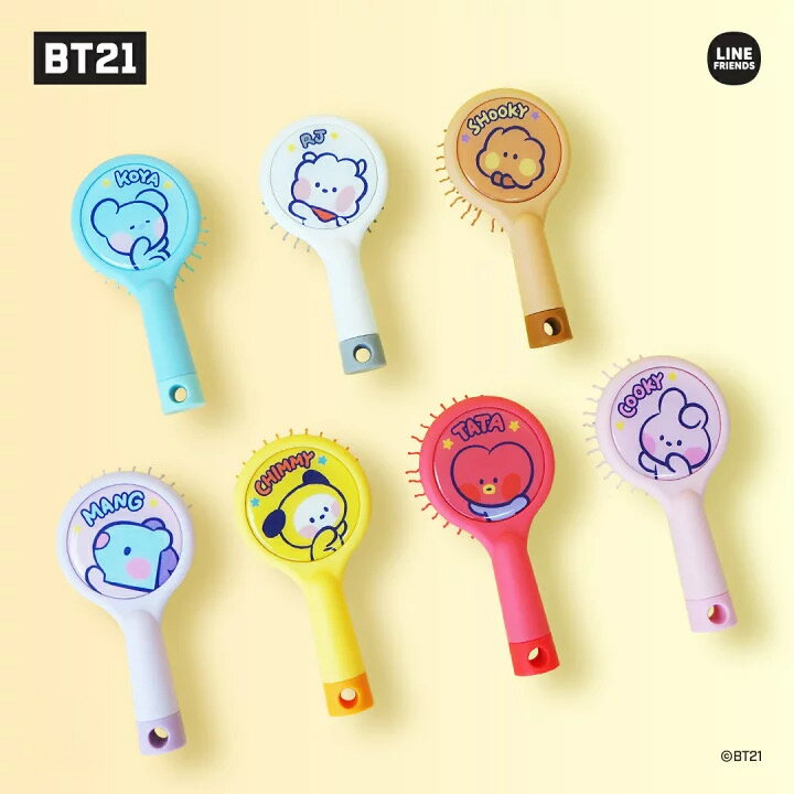 BT21 minini ヘアブラシ ★ 韓国 韓国グッズ 雑貨 公式 KOYA RJ SHOOKY MANG CHIMMY TATA COOKY ヘアケア ヘア