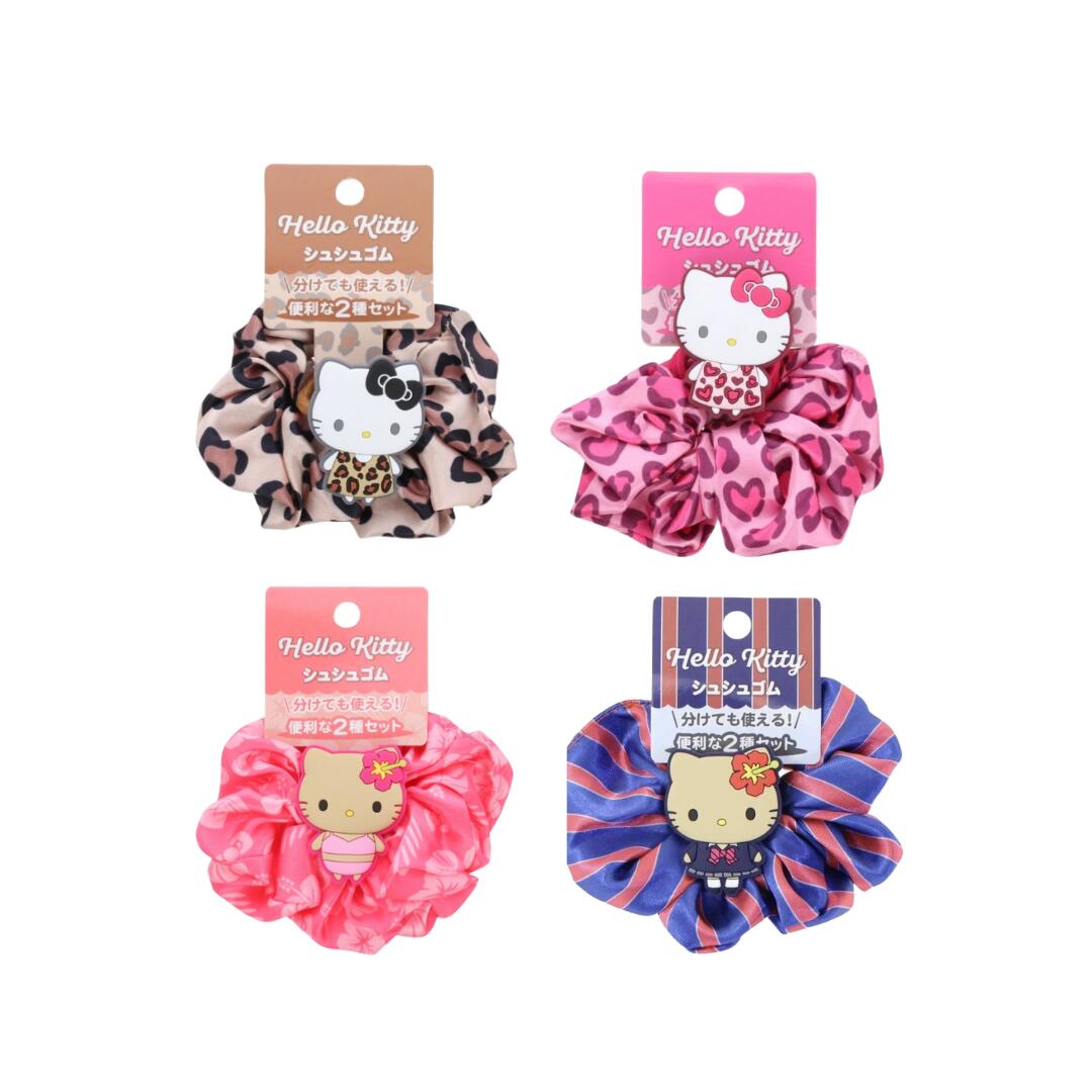 Rakuten - 【在庫処分】サンリオハローキティ Sanrio Hello Kittyシュシュゴムセット　単品販売 キティ 日焼けキティ ヘアゴム ヘアアクセ