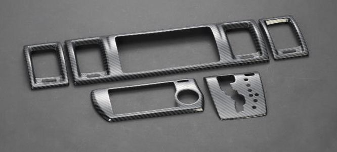 200系ハイエース2/4WD用[4型標準6速A/T車]Rim-カーボン調パネル5点セット