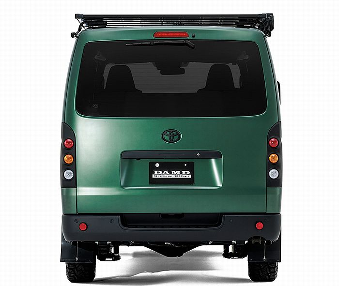 6型以降(2020年5月以降)200系ハイエース 2/4WD DAMDダムドクラシックテールランプ左右SET(マットブラック仕上)※ リフレクター付属 (純正リアバンパーに装着)後払い不可商品