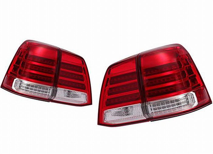 Rakuten - ランドクルーザー200前期2011年12月迄DERO製レクサスルック赤白LEDテールランプ(ウインカーLED）[製品保証無]後払い代引不可
