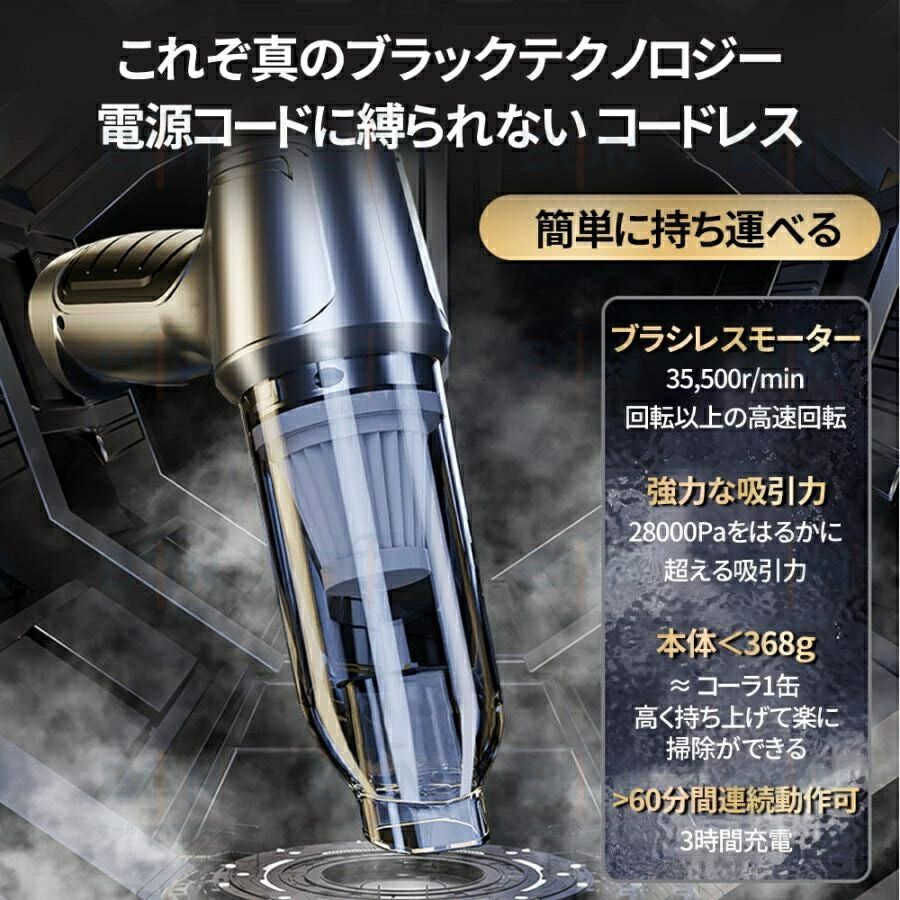 2025 新品 ハンディクリーナー 掃除機 強力吸引力 多機能ミニ掃除機 車用掃除機 コ...