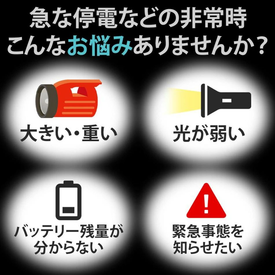 懐中電灯 ledライト led 強力 9100LM ハンディライト 高輝度 防災 充電式 cob タクティカルライト 防水 最強 爆光 懐中電灯 LED 強力 小型 ミニ 大容量 5000mAh 【7つのパターン搭載でSOS・災害対策用に使える！】 2
