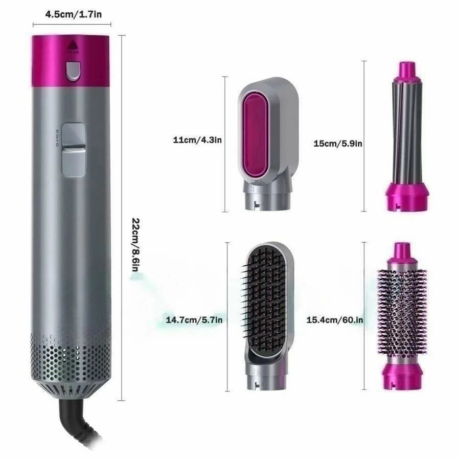 マイナスイオン ヘアドライヤーブラシ ホットエアブラシ 多機能 ヘアドライヤーブ...