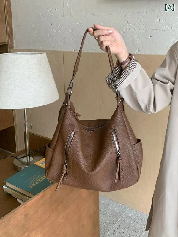 【送料無料】レディース バッグ 普段使い トレンディ ファッション レトロ トート 脇下 韓国大容量 ポータブル クロス ボディバッグ 通勤