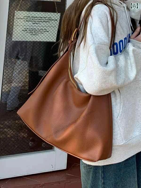 【送料無料】レディース バッグ 普段使い 大容量 レトロ ファッション ショルダー 質感 通勤 通勤 トート