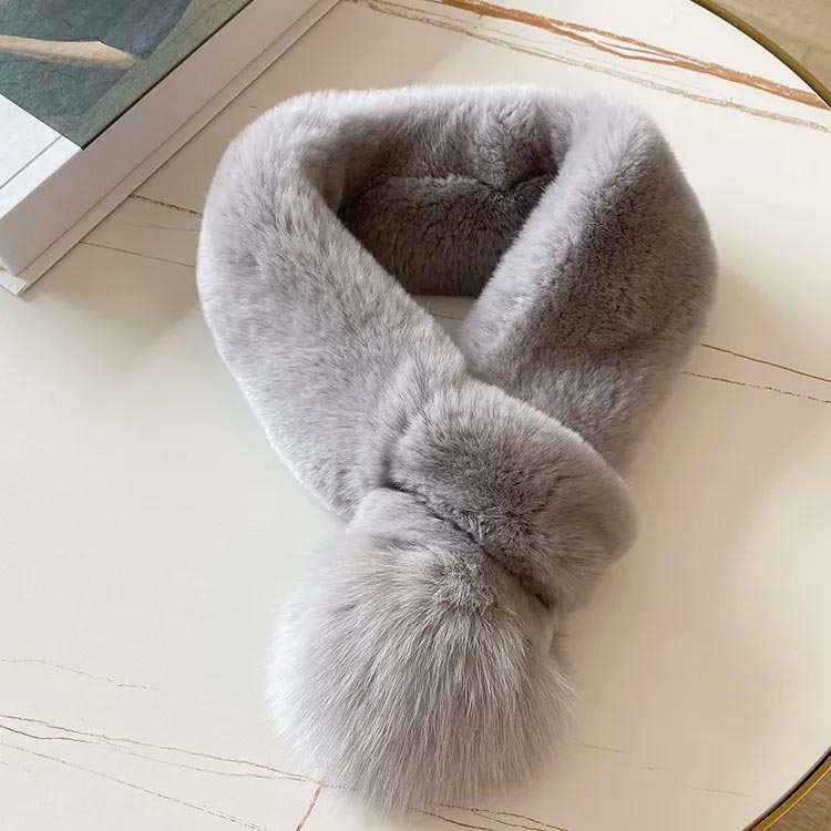 【送料無料】巻き物 ネックウォーマー マフラー フォックスファー スヌード レディース マフラー ティペット ファー