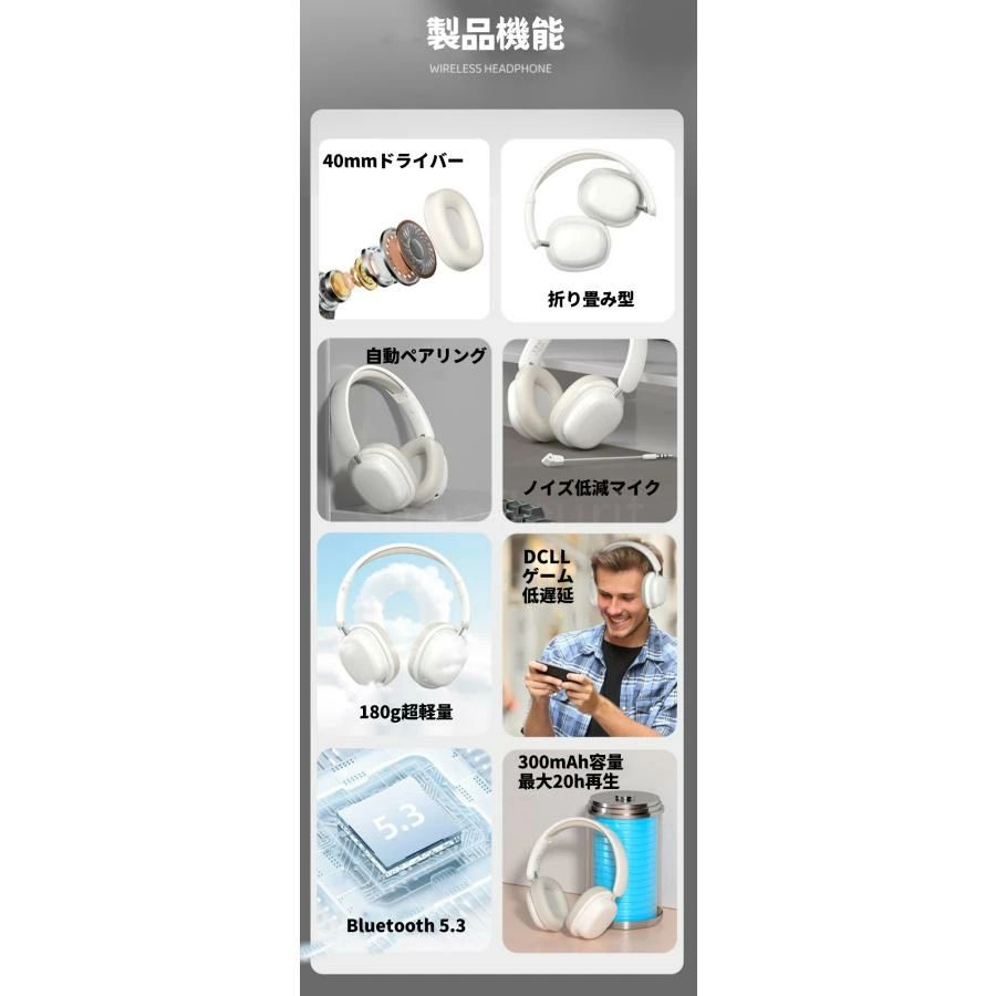 �磻��쥹�إåɥۥ� ����ۥ� �إåɥ��å� Bluetooth5.3 �֥롼�ȥ���������ۥ� �ޥ�����¢ ���ꥢ���� HiFi�ⲻ�� ���ƥ쥪������� ������ �磻��쥹�إåɥۥ� ���� �����С����䡼�إåɥۥ� ���ƥ쥪�إåɥ��å� ������� �ƥ��