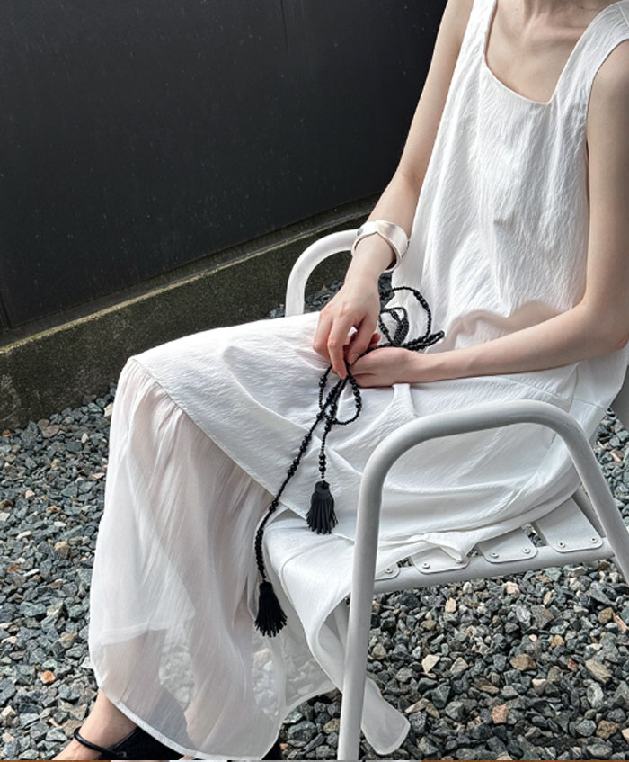 ワンピース 夏 レディース ノースリーブワンピース キャミワンピース ロング丈 レイヤード風 切替 フレア きれいめ お洒落 透け感 高級感 体型カバー 着痩せ シンプル スッキリ カジュアル オフィス 通勤 OL ロングワンピ 送料無料 ゆったり 美シルエット デイリー