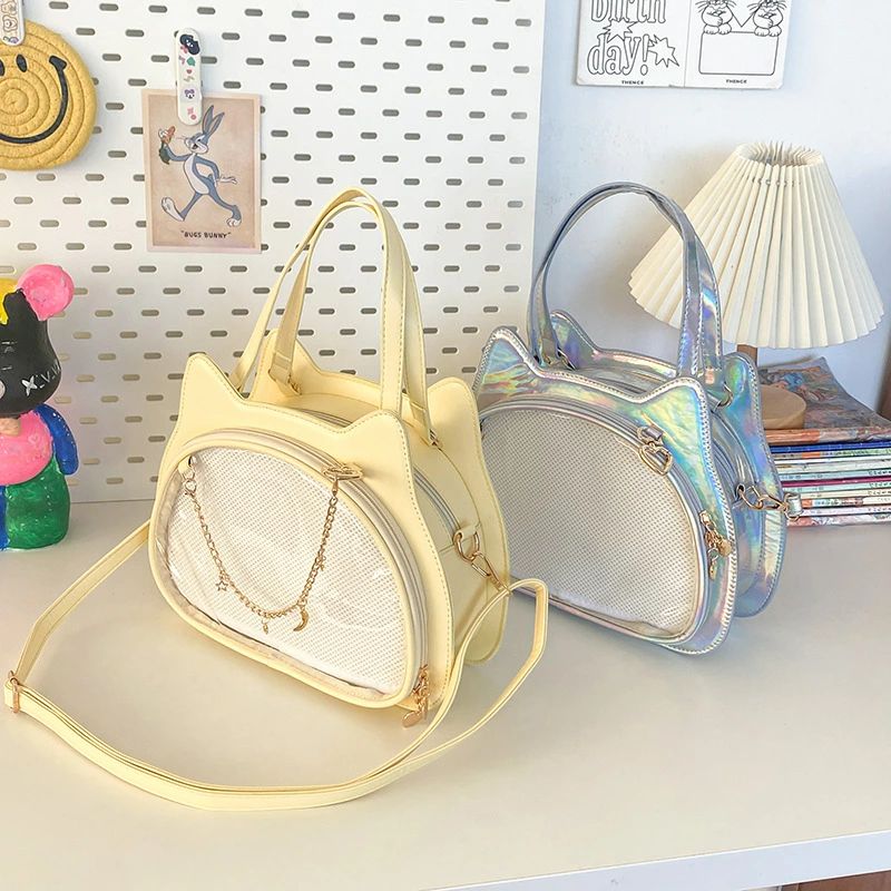 Rakuten - 痛バッグ 推しバッグ ショルダーバッグ トートバッグ 見せバッグ ポーチ 斜めがけ 透明 ぬいぐるみ 無地 通勤/通学 ビニール 痛バ 小さめ イベント