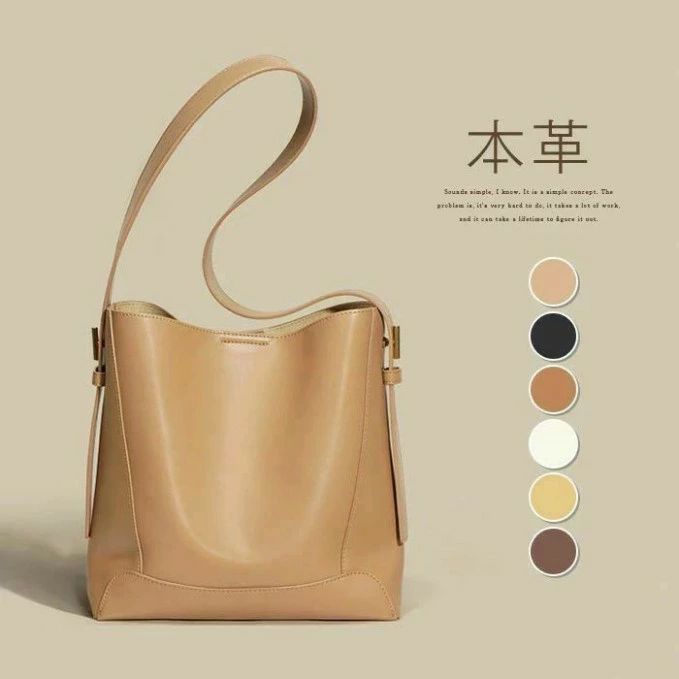 Rakuten - 本革トートバッグ レディース 大きめ 大容量 通勤 お仕事バッグ フォーマル バッグ 縦型 通学 肩掛け 柔らかい 本革バッグ バケツ型 バッグかばん ビジネス 大容量 ソフト シンプル カジュアル フォーマル 黒