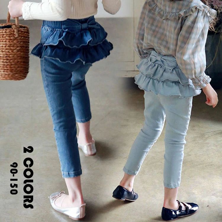 女の子 キッズ ベビー 韓国子供服 おしゃれ 着痩せ ボトムス 長ズボン ロングパンツ チノパンツ カジュアル 可愛い 人気 春夏 卒業式 入学式 卒園式 入園式 通学 タイトズボン 90 100 110 120 130 140 150 選べる2色