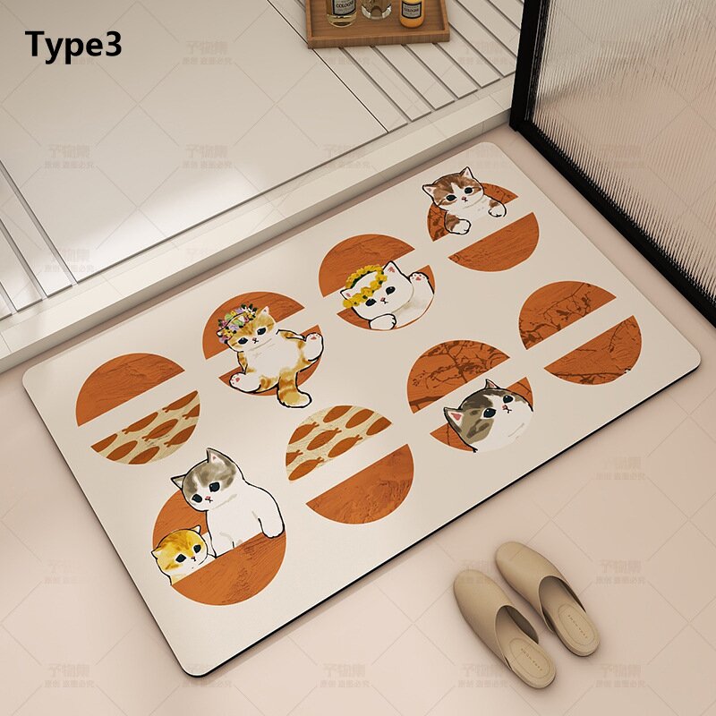 キャラクタートイレマット、珪藻泥吸水シートです、トイレの滑り止めマットです、速乾バスマットです、吸水性に優れたクッションです、かわいいキャラクターマットです、環境にやさしい珪藻泥です、足にフィットするドアマットです、滑り止めマットの多サイズ選択です