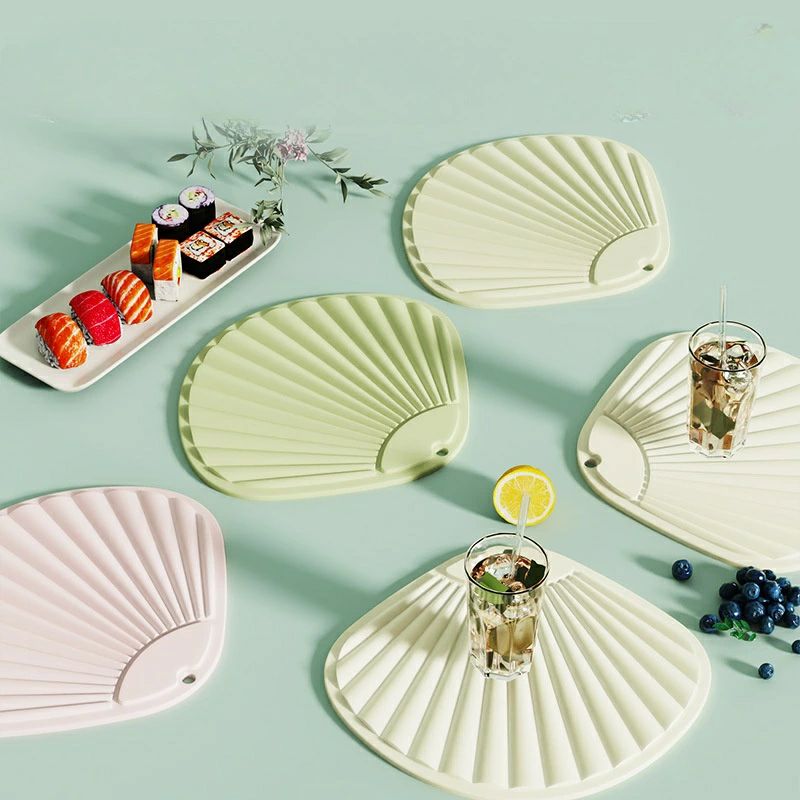 シェル型シリコンプレースマット、ホームシェル型シリコンテーブルマット、プレミアムシェル型プレースマット、シリコン製やけど防止シェル型テーブルマット、シェル型シリコンプレースマット、やけど防止・断熱シェル型テーブルマット、ホームシェル型プレースマット