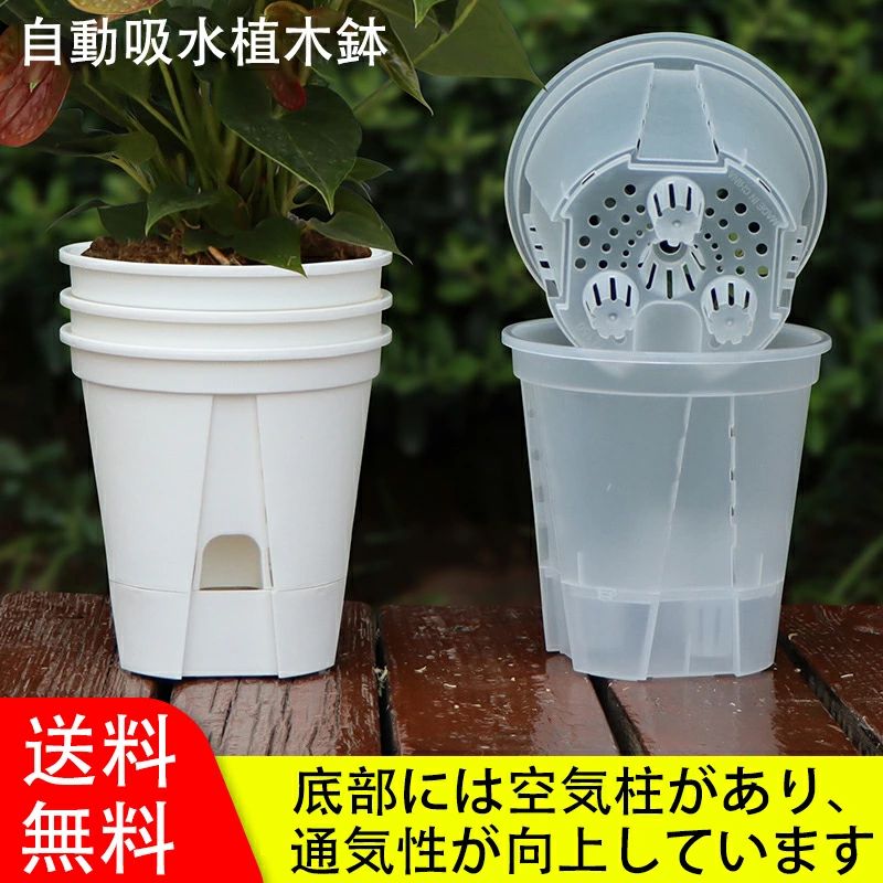 高排水性 送料無料 根が見える鉢 鉢 観葉植物の鉢 観葉植物 観葉植物の植え替え 半透明 プラスチック 植木鉢 園芸鉢 通気性 クリア 根腐れ防止