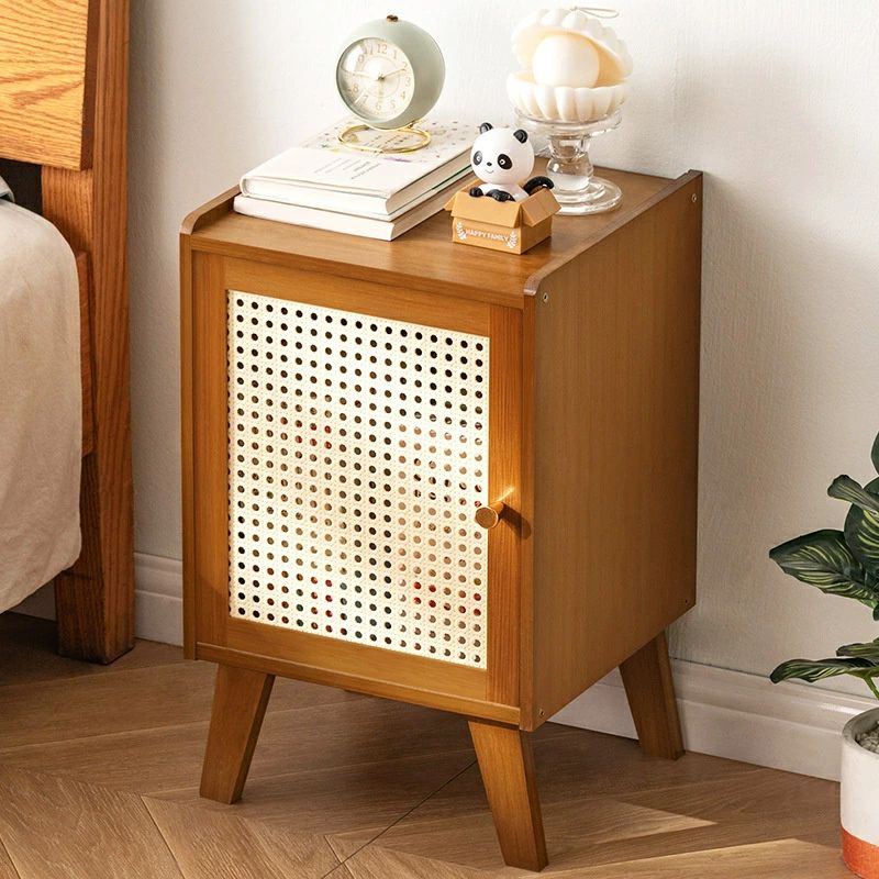 Wall Furniture - 幅30cm サイドチェスト ソファやベッドの隣に シンプル 雑誌ラック付き 引き出し 小型 床頭台 北欧 シック おしゃれ 収納付き ブラウン 木目調 コンパクト設計
