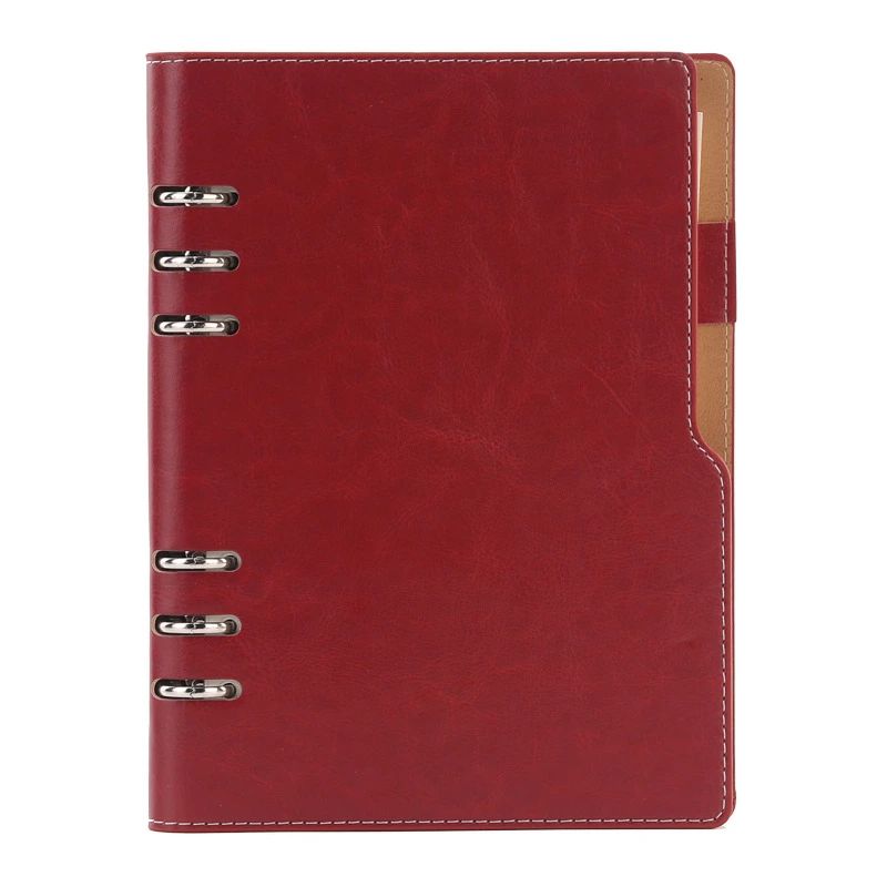 シンプル 多機能 A5/B5 学生 レトロ おし ビジネス 取り外し可能なメモ帳 社会人 ルーズリーフノート 記録 計画 サイズ PUレザー表面 仕事 大人