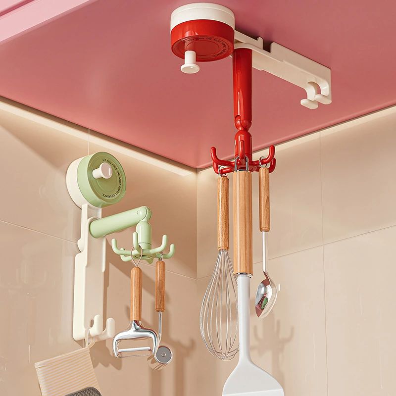 製品説明：キッチンをもっと整理整頓して効率的にしましょう!このキッチン回転フック吸盤棚は理想的なソリューションです。 360度回転するデザインを採用しており、スパチュラやスプーンなどのキッチンツールに簡単にアクセスできます。穴を開ける必要が...