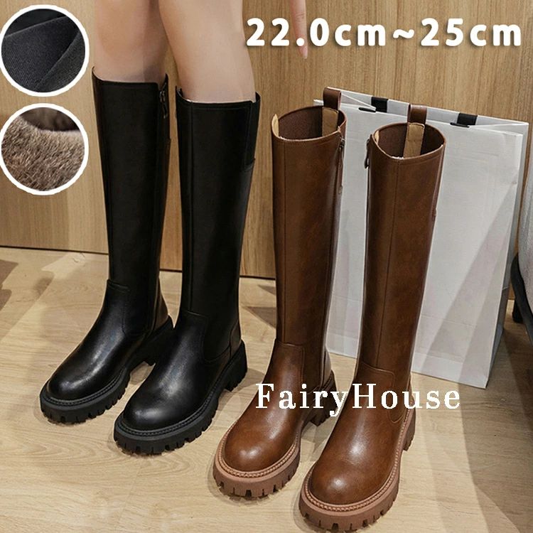 レディース 細見せ 歩きやすい ブラウン 厚底 筒 疲れない ローヒール 太め 定番商品 ダンス 筒周り 39cm 韓国 ゆったり フラットシューズ 柔らかい 黒 ブーツ 婦人 茶色 ふくらはぎ 普通着 ロング 美脚 ぺたんこ カジュアル 発表会 周り