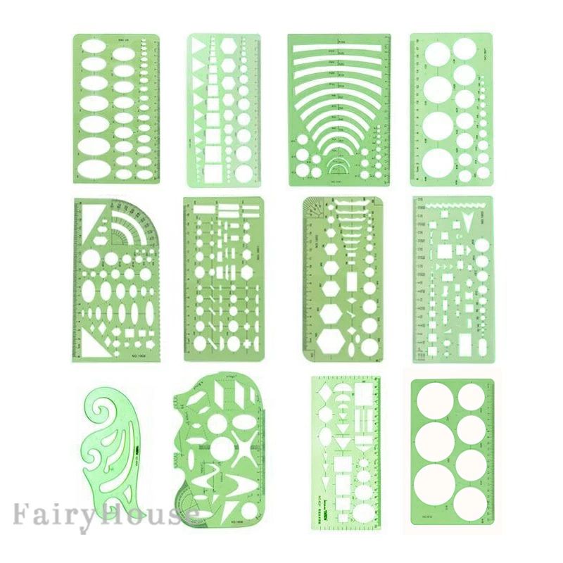 패턴 플레이트 문방구 투명 원형 사각형 삼각 육각형 직선 원호 구름형 이형 간단 깨끗한 편리 심플 제도 설계 일러스트 제도 작업 만화·코믹 제작 일러스트 송료 무료