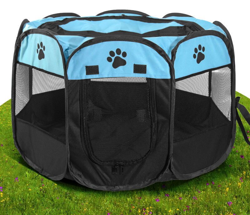 八角形ペット折りたたみサークル 猫ハウス 猫ベッド 猫 サークル プレイサークル ペットテント 犬 ゲージ ペットハウス ペット用ケージ サークル ケージ アウトドア コンパクト 屋外 屋内 犬 メッシュサークル お出かけ用品 収納袋付き