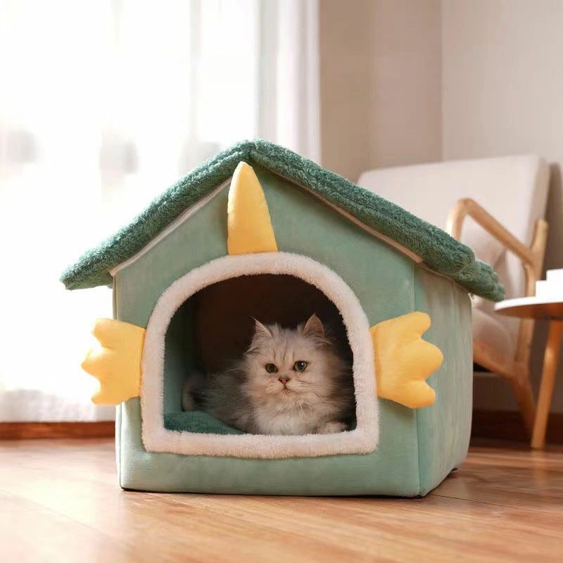 キャットハウス 春秋冬用 ドッグハウス 冬寒さ対策 猫小屋 猫の家テント おしゃれ 犬小屋 猫ベッド 防寒 キャビンシェルター 暖かい 猫用品 小型犬 防風 屋外