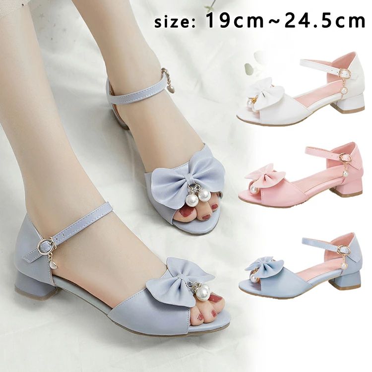 コンフォート チャンキーヒール ホワイト 滑りにくい 19cm~24.5cm ピンク キッズ ベルト フォーマル エナメル シューズ フック式 調節可 脱げにくい 通気性 アウトソール パンプス ストラップ ブルー発表会 靴 ローヒール