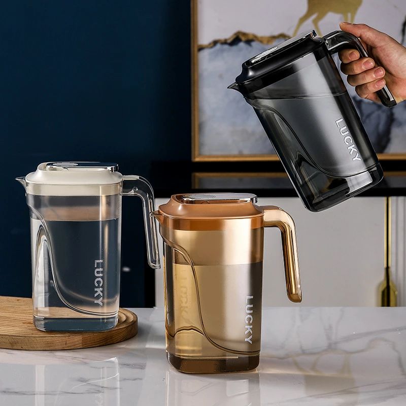 お茶ポット 麦茶ボトル 冷水筒 耐熱 ピッチャー 2リットル 2.2L 洗いやすい プラスチック おしゃれ 麦茶ポット 水差し 新生活 ミニウォーターサーバー 冷蔵庫 ドリンクピッチャー ティーポット 大容量