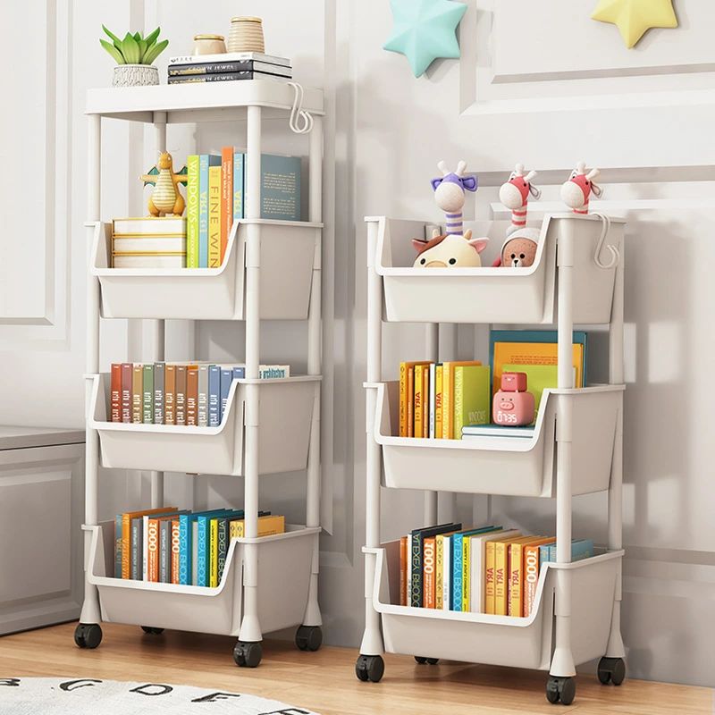 Kitchen Wagons - 収納ワゴン キッチンラック キャスター付き 収納棚 すきま収納 収納ワゴン キッチン収納カート 隙間収納 おしゃれ 収納ラック ABS材質 組み立て簡単 小物 台所 洗面所
