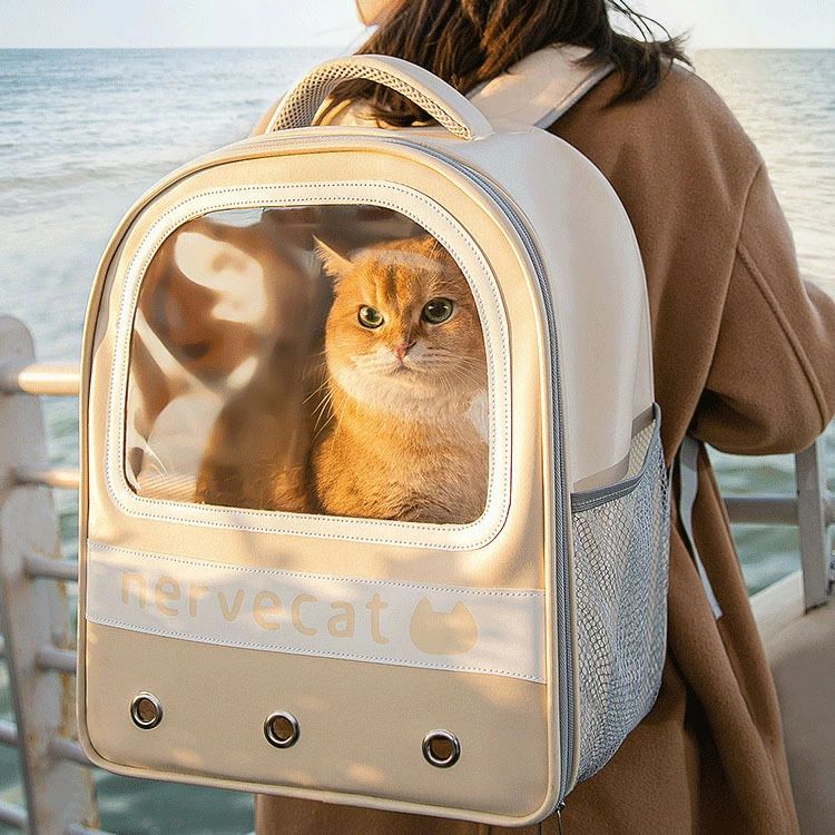 猫 ペット キャリー バッグ リュック ペットハウス 旅行/通院/お出かけ/災害避難用 小型犬 猫 リュック 折りたたみ 大容量 通気性 宇宙船 猫バッグ