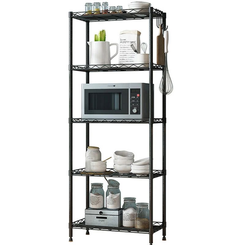 Slim Kitchen Racks - キッチンラック おしゃれ ラック 電子レンジ台 シンプル 送料無料 キッチンボード 北欧 食器棚 レンジボード 収納棚 食器棚 大型レンジ対応 レンジラック シェルフ