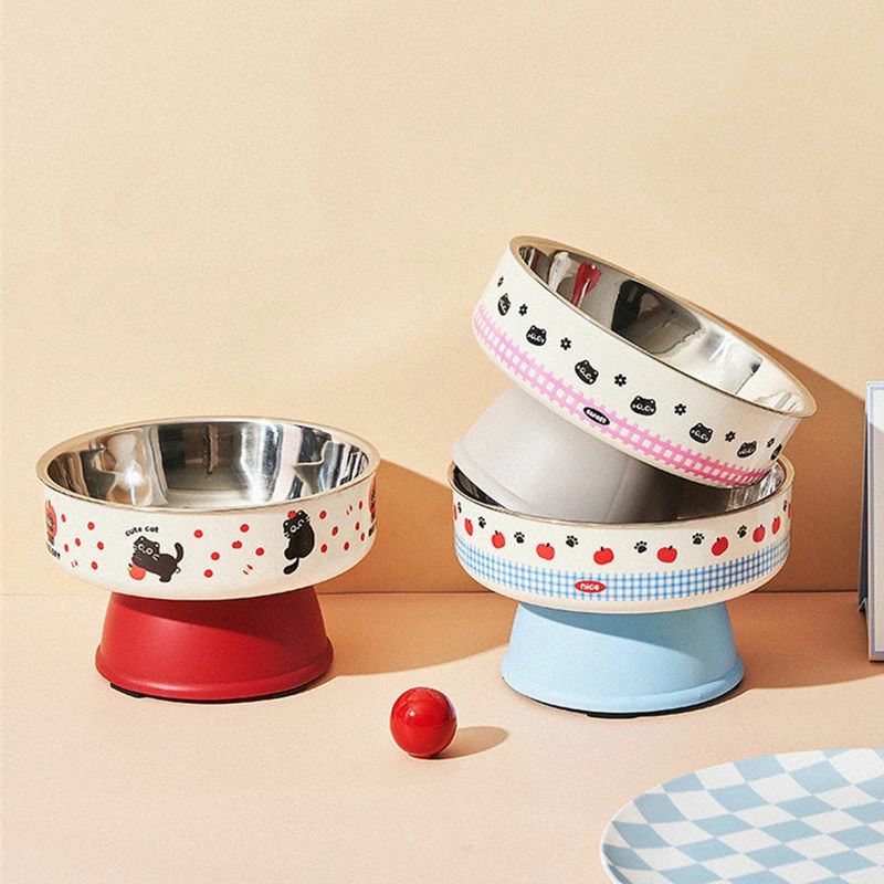 漏れ防止ガードレール 犬 滑り止めシリコンパッド 餌台 犬 餌台 食器 フードボウル インストール不要 犬 早食い防止 小 猫 中 高さ インストール不要 ステンレス鋼 餌台 漏れ防止ガードレール スタンド 型犬