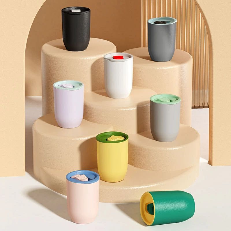 Other - カフェマグ 持ち歩き おしゃれ AS材質 コーヒー用 蓋付き コーヒーコップ 携帯タンブラー ふた付き ボトル 直飲み マグ ワンプッシュ 350ml タンブラー マグボトル