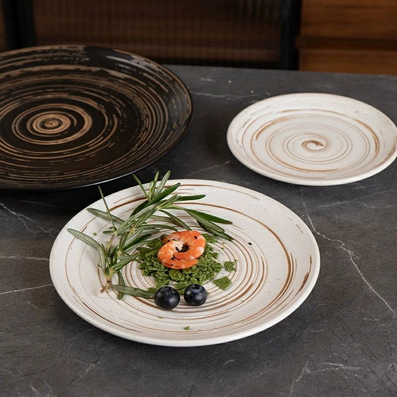 電子レンジ/オーブンレンジ/冷蔵庫/食洗機対応 洋食器 おすすめ ランチ皿 セラミックス 朝食皿 丸形 食..