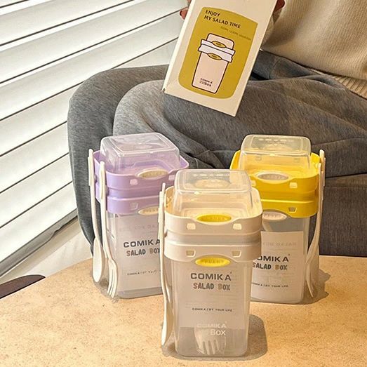 携帯用サラダカップ、オーバーナイトオートミールカップ、スプーン付き軽食カップ、脂肪を減らす朝食用アーティファクト、ヨーグルトとナッツのミックスカップ、ヘルシーな軽食付きカップ、密封された新鮮なサラダカップ、旅行用携帯用食事カップ 3