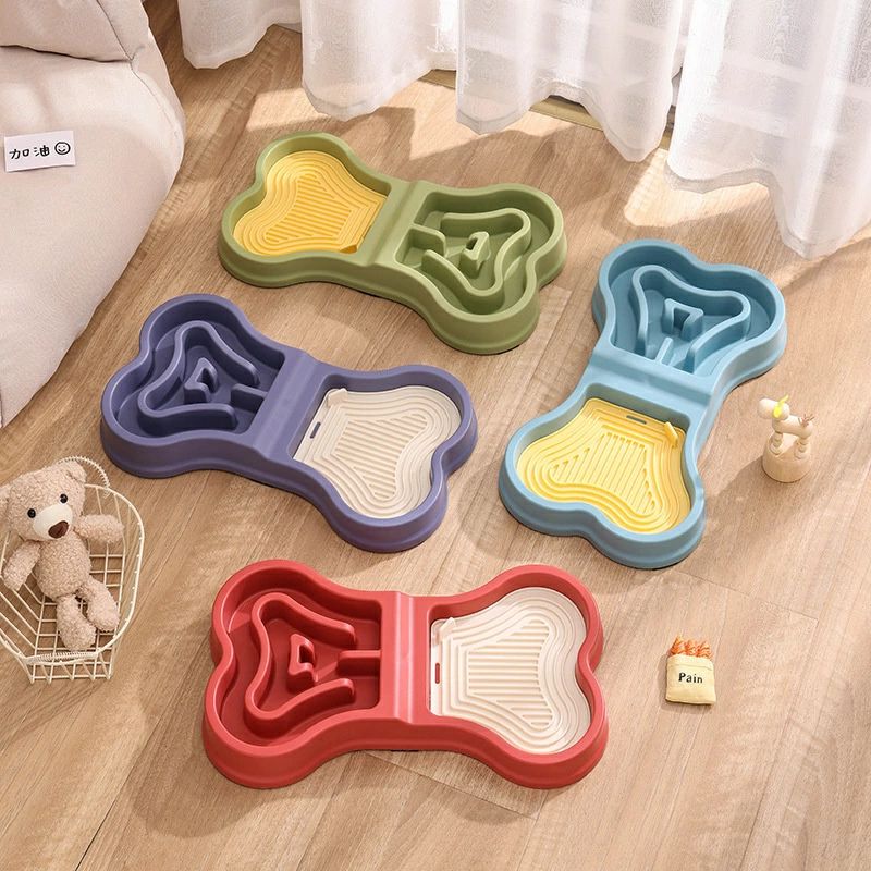 インストール不要 犬 中 餌台 インストール不要 早食い防止 猫 漏れ防止ガードレール 犬 餌台 餌台 型犬 フードボウル スタンド 小 食器 高さ 漏れ防止ガードレール 犬 滑り止めシリコンパッド