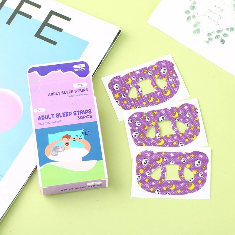 口・のどの乾燥・いびきの音を軽減 口呼吸防止テープ スリープストリップ口テープ 口閉じテープ 30枚入×10個セット「計300枚」いびき軽減グッズ 肌にやさしいタイプ 口呼吸予防に