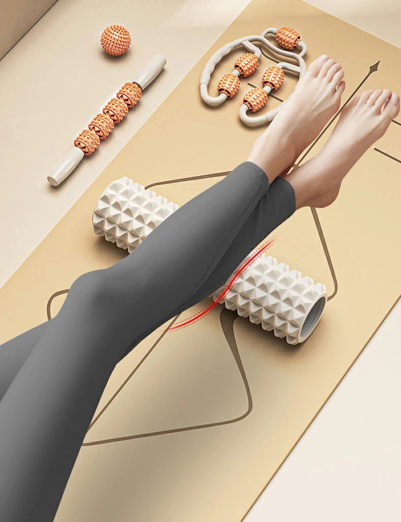 筋膜ローラー ボール 持ち運び便利 器具 ヨガ用品 ヨガボール マッサージローラー リリース 筋肉ほぐし エクササイズ ストレス解消 ローラー 4点セット 太もも トレーニング ストレッチローラー スポーツ マッサージスティック 筋膜